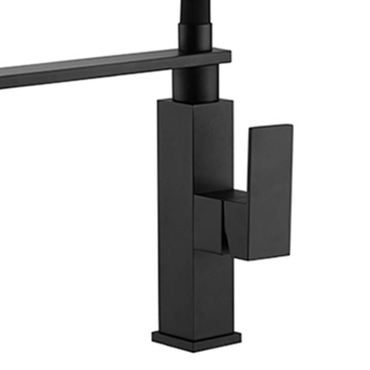 Kaiping Manufacturer Square Design Kitchen Faucet Black